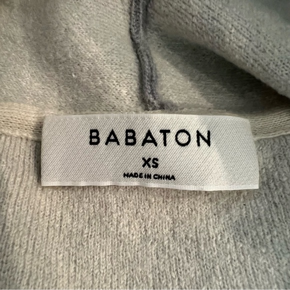 XS Aritzia Babaton Merino Wool Medium Length Grey Open Front Cardigan - Picture 4 of 7